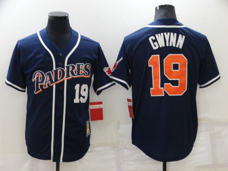 Men San Diego Padres #19 Gwynn Blue Throwback Game 2022 MLB Jersey->san diego padres->MLB Jersey